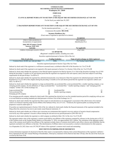 Thumbnail Incannex Healthcare Annual Report 2025