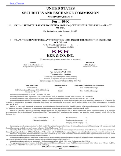 Thumbnail KKR & Co. Annual Report 2023
