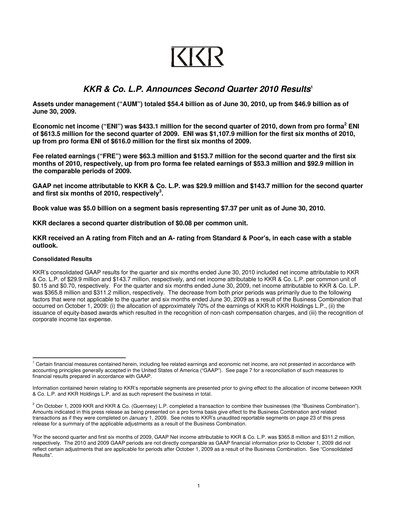 Thumbnail KKR & Co. Quarterly Report 2010-q2