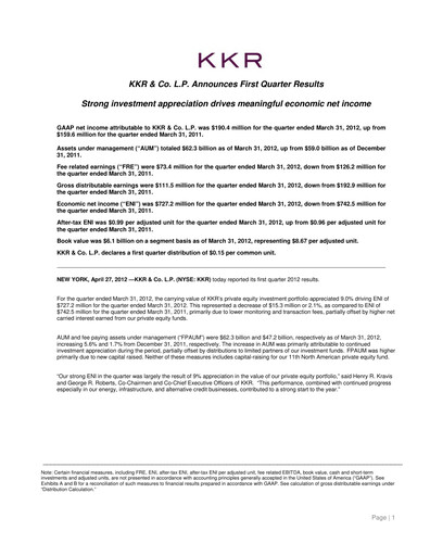 Thumbnail KKR & Co. Quarterly Report 2012-q1