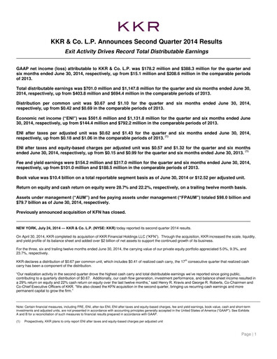 Thumbnail KKR & Co. Quarterly Report 2014-q2