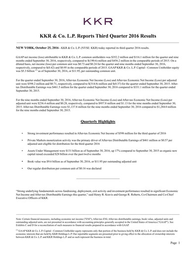 Thumbnail KKR & Co. Quarterly Report 2016-q3