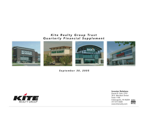 Thumbnail Kite Realty Quarterly Report 2005-q3