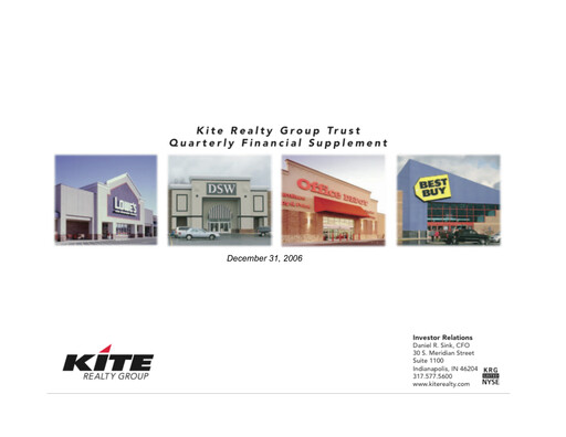 Thumbnail Kite Realty Quarterly Report 2006-q4