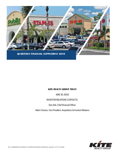 Thumbnail Kite Realty Quarterly Report 2010-q2