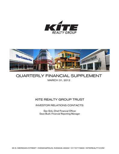 Thumbnail Kite Realty Quarterly Report 2012-q1