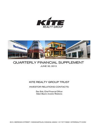 Thumbnail Kite Realty Quarterly Report 2013-q2