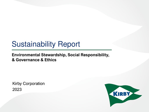 Thumbnail Kirby Corporation
 Sustainability Report 2023