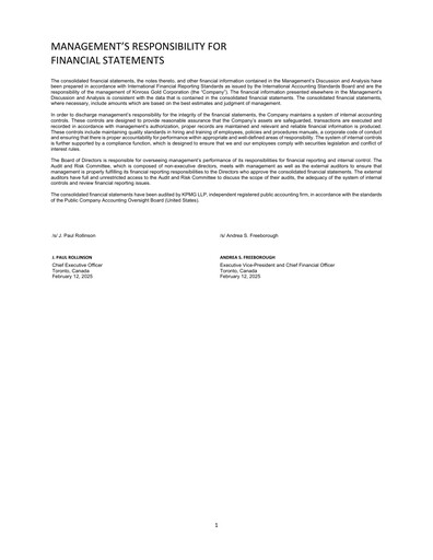 Thumbnail Kinross Gold
 Financial Statement 2024