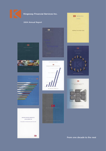 Thumbnail Kingsway Financial Services Annual Report 2004
