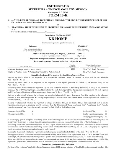 Thumbnail KB Home
 Annual Report 2021