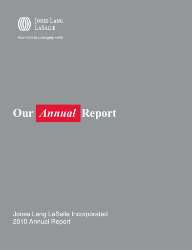 Thumbnail Jones Lang LaSalle Annual Report 2010