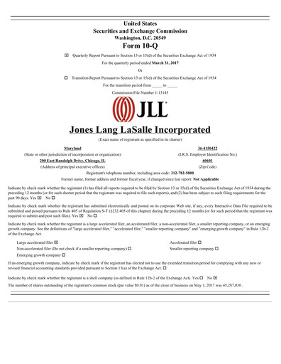 Thumbnail Jones Lang LaSalle Quarterly Report 2017-q1