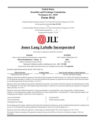 Thumbnail Jones Lang LaSalle Quarterly Report 2022-q2