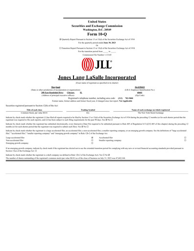 Thumbnail Jones Lang LaSalle Quarterly Report 2023-q2
