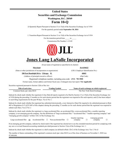 Thumbnail Jones Lang LaSalle Quarterly Report 2024-q3