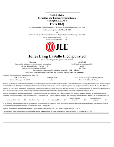 Thumbnail Jones Lang LaSalle Quarterly Report 2026-q1