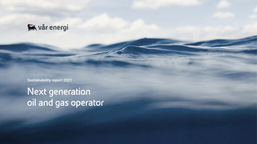 Thumbnail Vår Energi Sustainability Report 2021