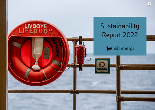 Thumbnail Vår Energi Sustainability Report 2022