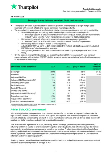 Thumbnail Trustpilot Group Financial Statement 2024