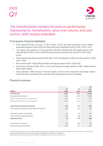 Thumbnail Viaplay Group Quarterly Report 2025-q1