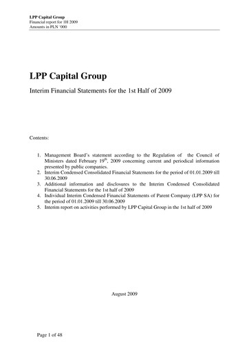 Thumbnail LPP SA Half-year Report 2009-h1