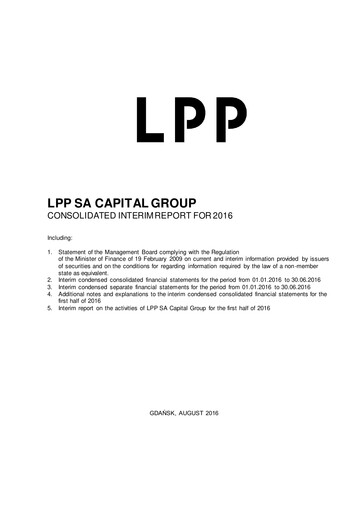 Thumbnail LPP SA Half-year Report 2016-h1