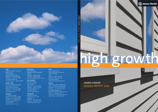 Miniature James Hardie Industries
 Rapport annuel 2003