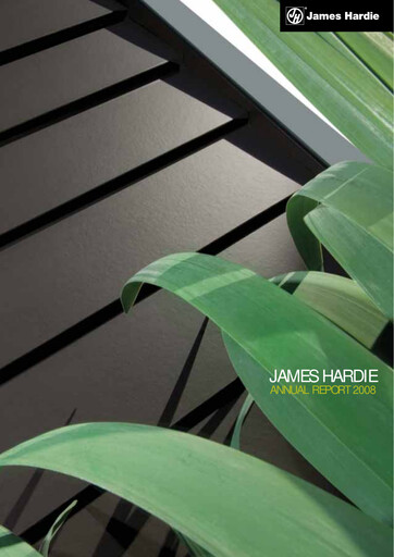 Miniature James Hardie Industries
 Rapport annuel 2008