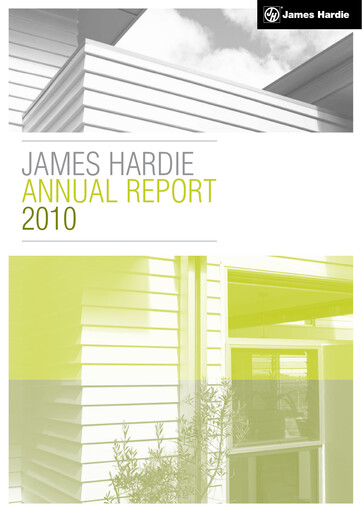 Miniature James Hardie Industries
 Rapport annuel 2010