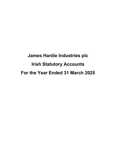 Thumbnail James Hardie Industries
 Financial Statement fy2025