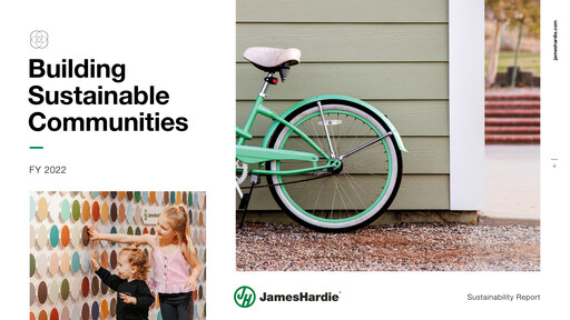 Thumbnail James Hardie Industries
 Sustainability Report fy2022