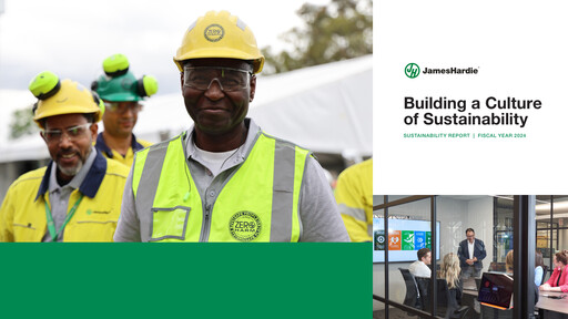 Thumbnail James Hardie Industries
 Sustainability Report fy2024
