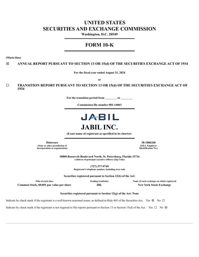 Vorschaubild Jabil Jahresbericht 2024