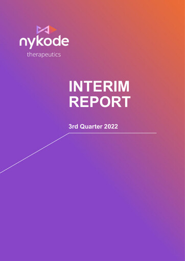 Thumbnail Nykode Therapeutics Quarterly Report 2022-q3