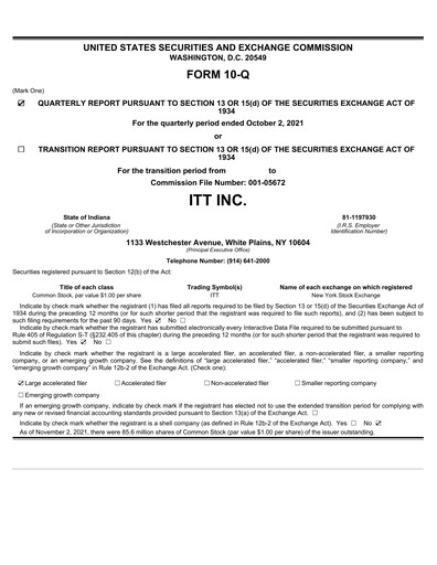 Thumbnail ITT Quarterly Report 2021-q3