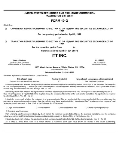 Thumbnail ITT Quarterly Report 2022-q1