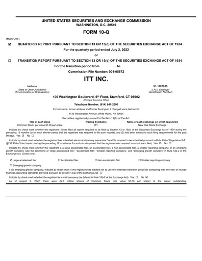 Thumbnail ITT Quarterly Report 2022-q2