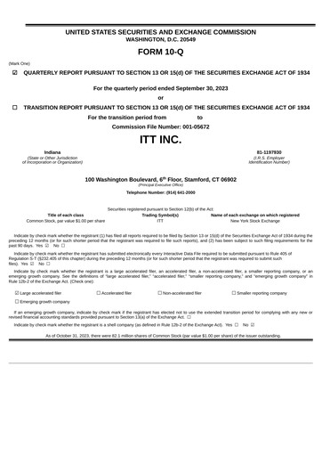 Thumbnail ITT Quarterly Report 2023-q3