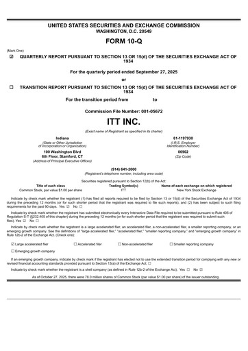 Thumbnail ITT Quarterly Report 2025-q3