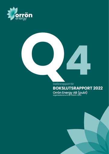 Thumbnail Orrön Energy Financial Report 2022