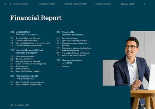 Vorschaubild Georg Fischer Finanzbericht 2025