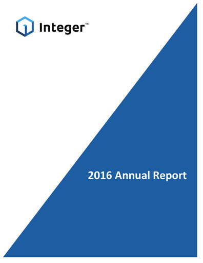 Thumbnail Integer Holdings
 Annual Report 2016