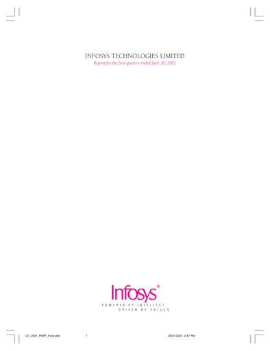 Thumbnail Infosys Quarterly Report 2001-q1