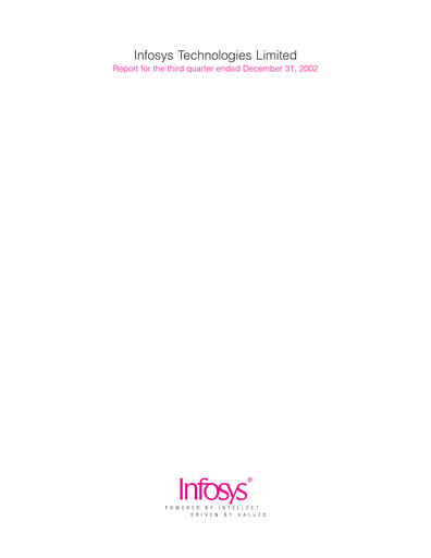 Thumbnail Infosys Quarterly Report 2002-q3