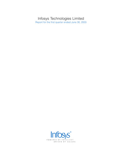 Thumbnail Infosys Quarterly Report 2003-q1