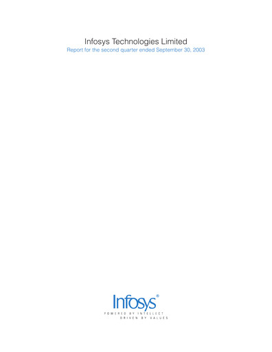 Thumbnail Infosys Quarterly Report 2003-q2