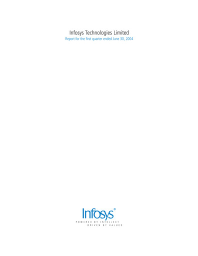 Thumbnail Infosys Quarterly Report 2004-q1