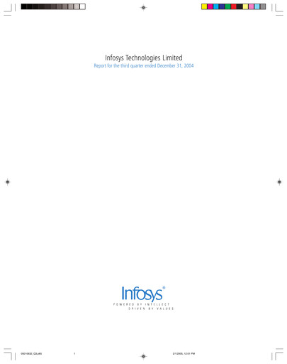 Thumbnail Infosys Quarterly Report 2004-q3