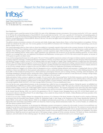 Thumbnail Infosys Quarterly Report 2009-q1